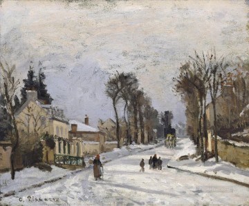 Camino a Versalles en Louveciennes 1869 Camille Pissarro Pinturas al óleo